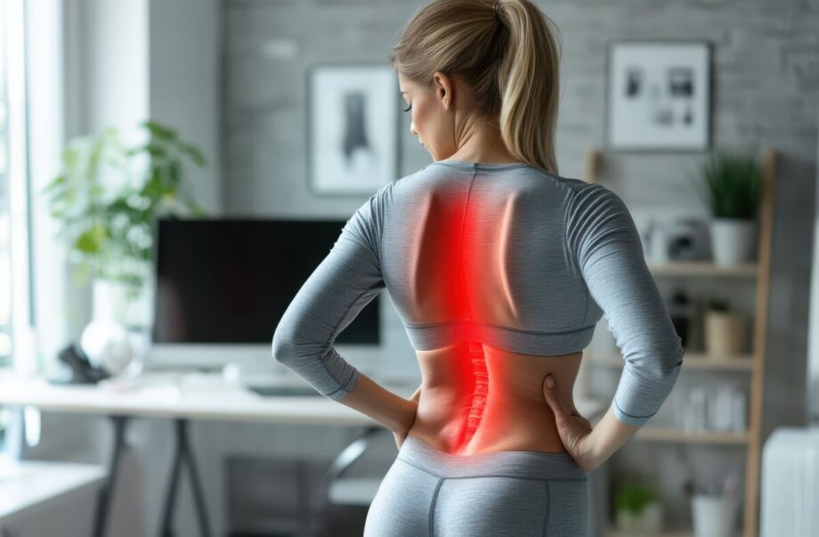 Stres psychiczny może nasilać ból pleców mimo prawidłowych badań, przez wzrost napięcia mięśni i obniżenie progu bólu; zwykle 6–10 sesji rehabilitacji.